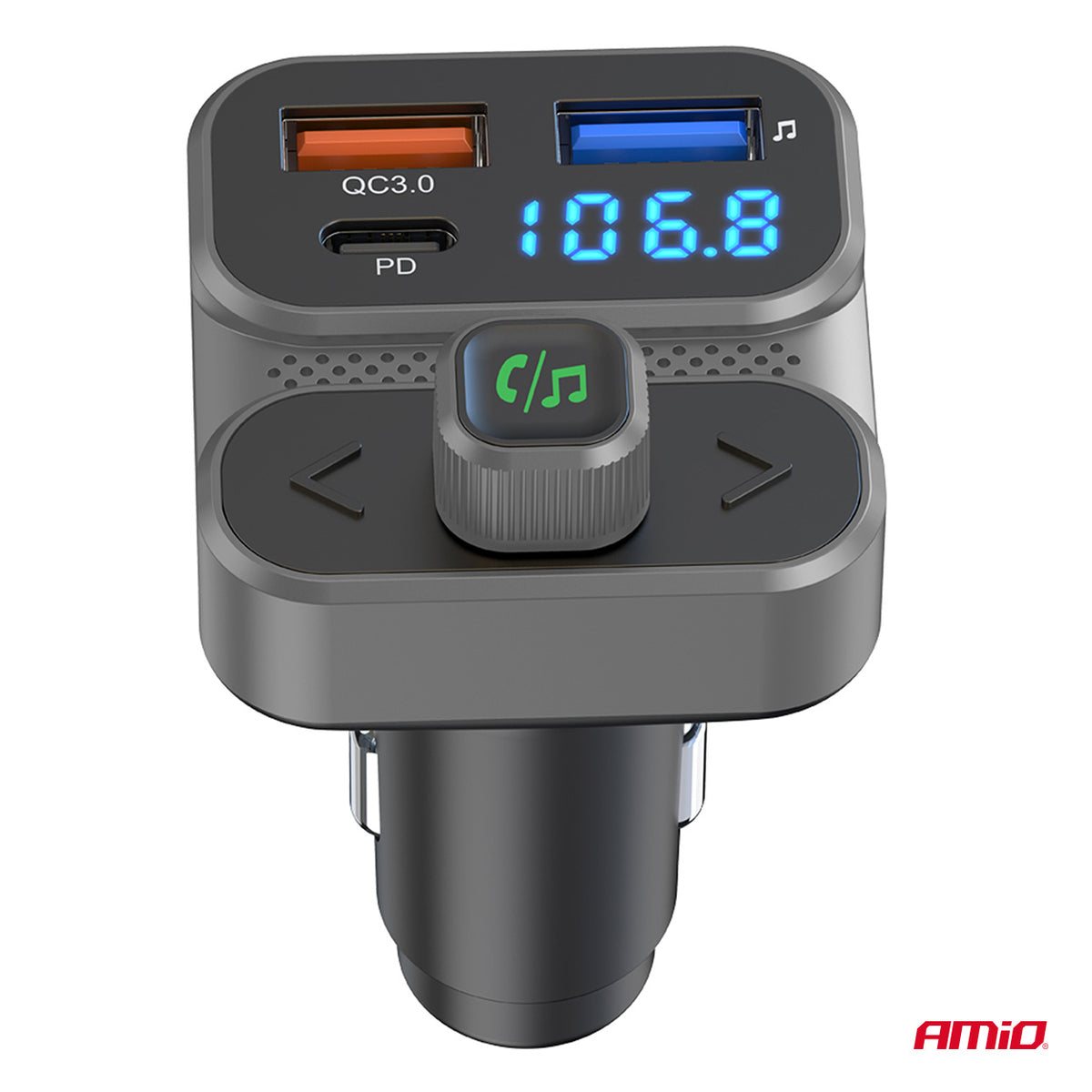 FM-lähetin 2×USB-A 1×USB 12 V 24 V