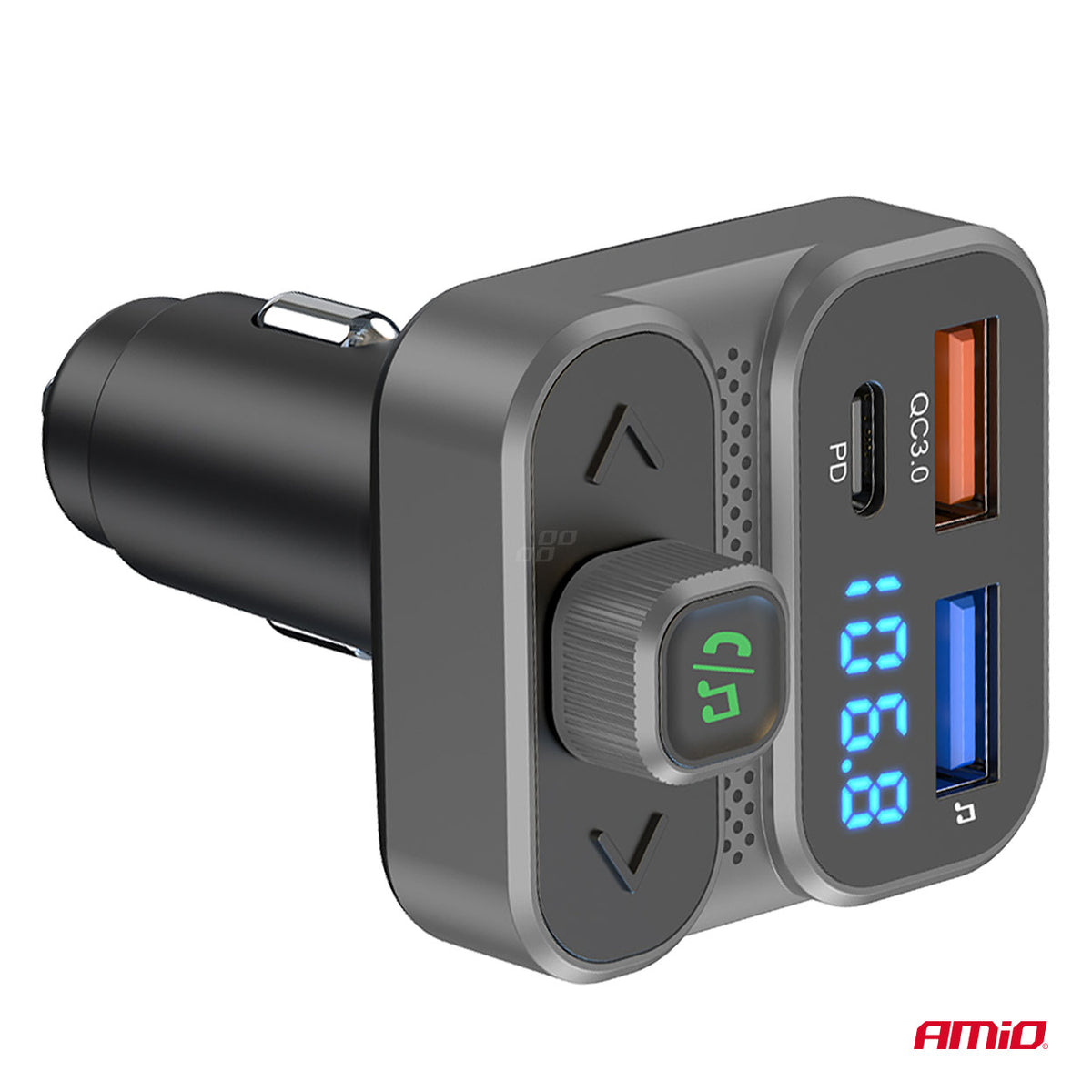 FM-lähetin 2×USB-A 1×USB 12 V 24 V