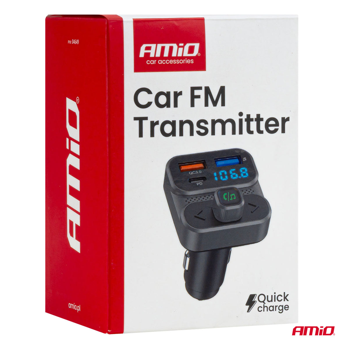 FM-lähetin 2×USB-A 1×USB 12 V 24 V