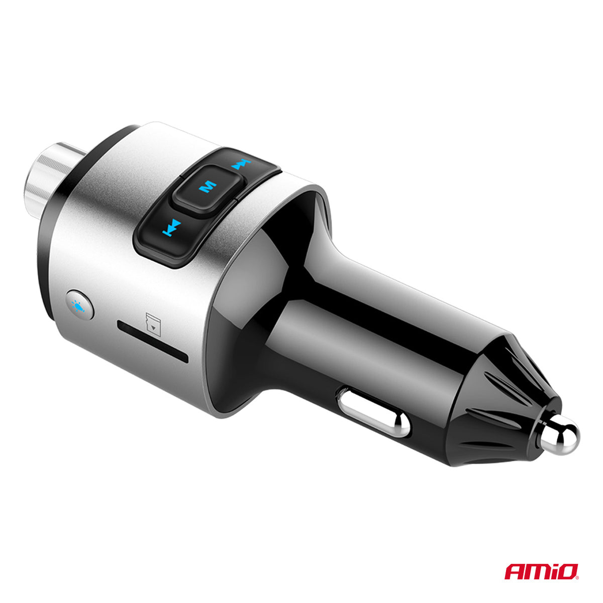 FM-lähetin 2×USB-A microSD 12 V 24 V