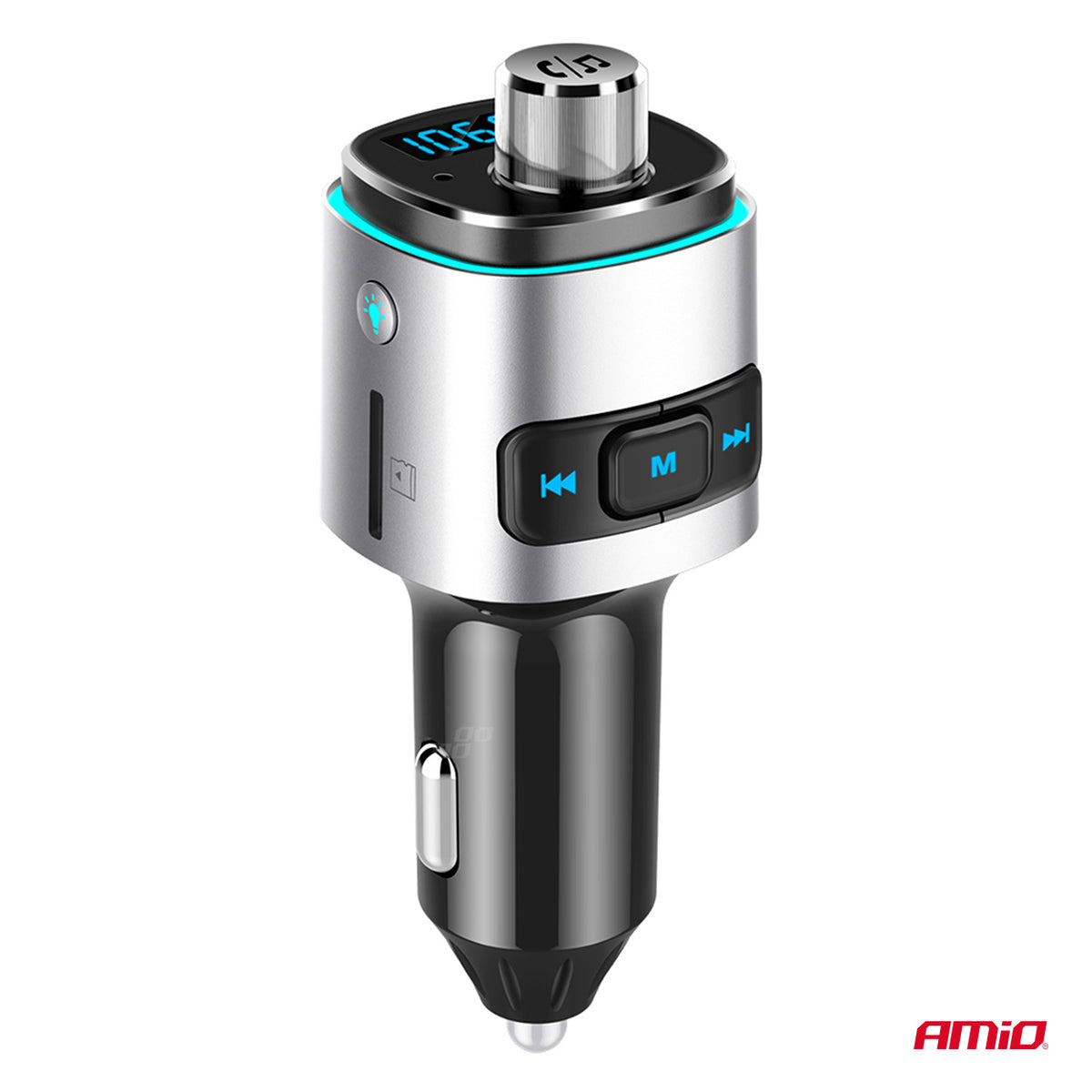 FM-lähetin 2×USB-A microSD 12 V 24 V