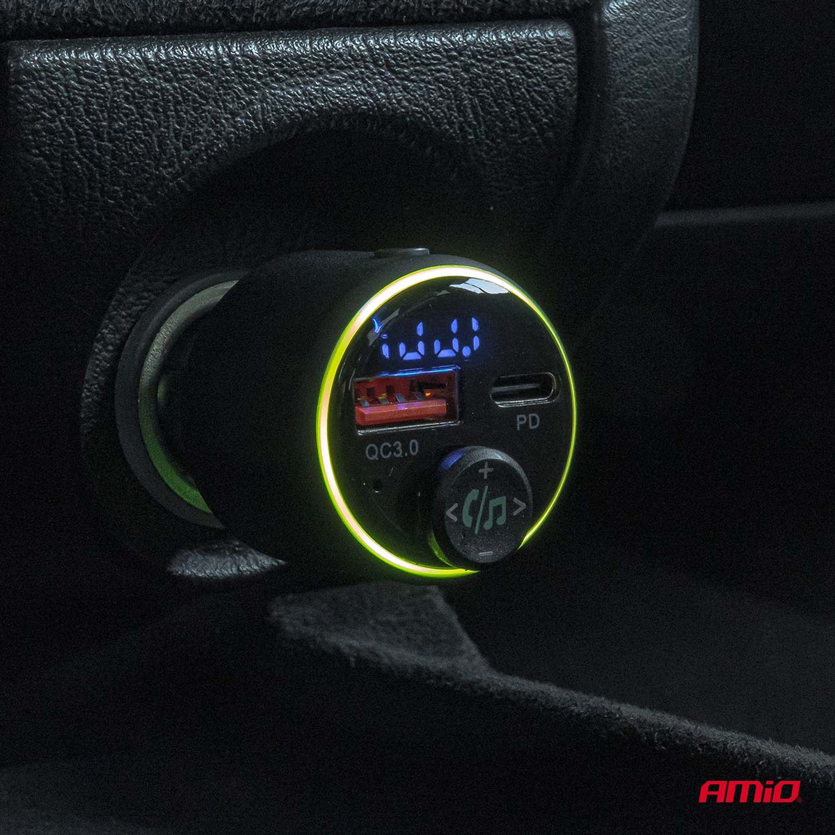 FM-lähetin 1×USB-A 1×USB-C 12 V 24 V