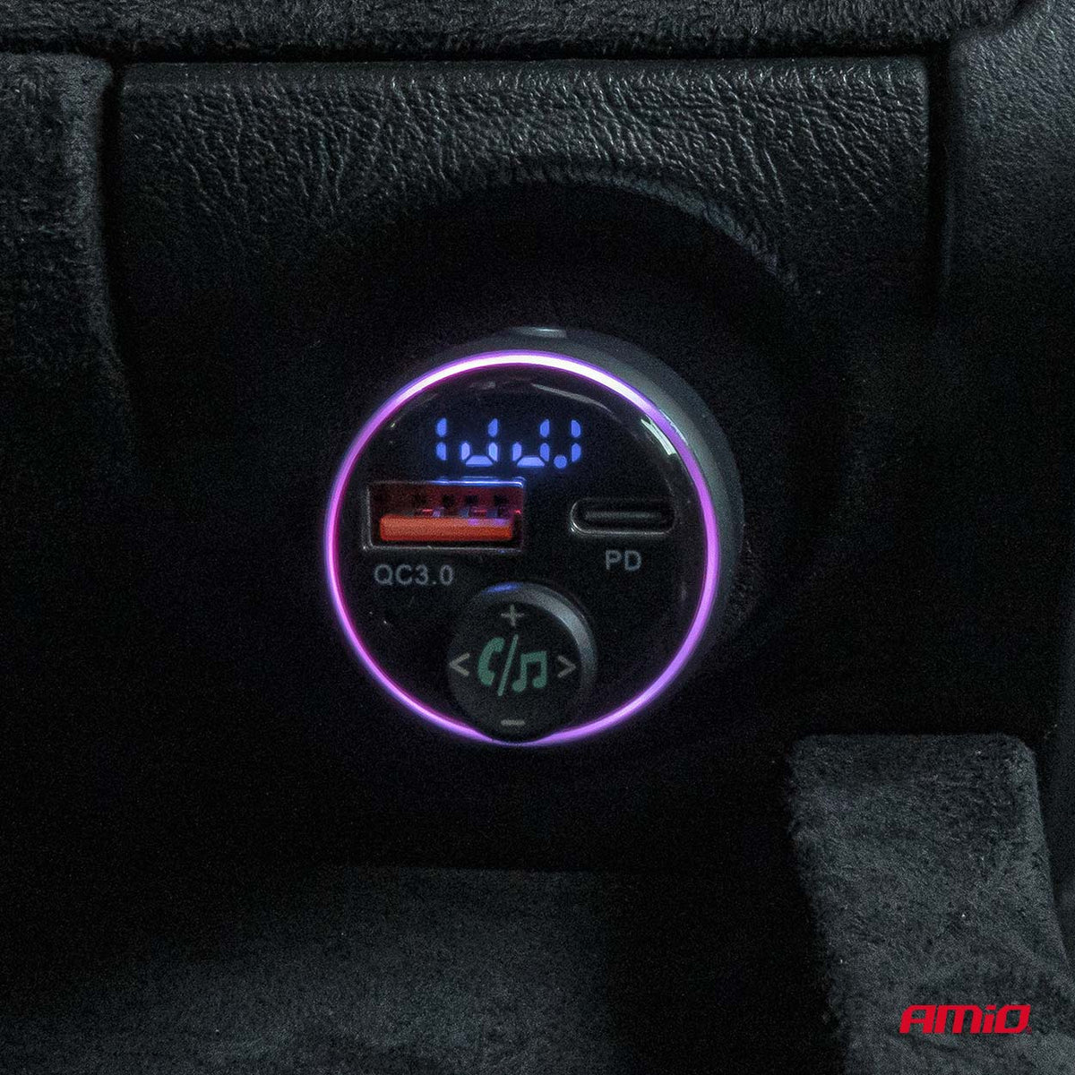 FM-lähetin 1×USB-A 1×USB-C 12 V 24 V