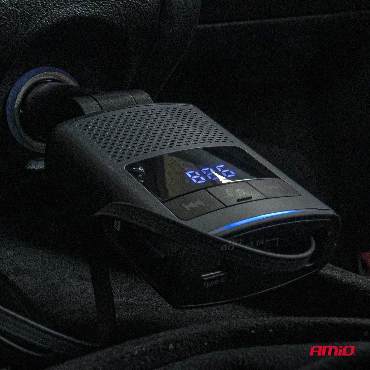 FM-lähetin 1×USB-A 1×USB-C 12 V 24 V