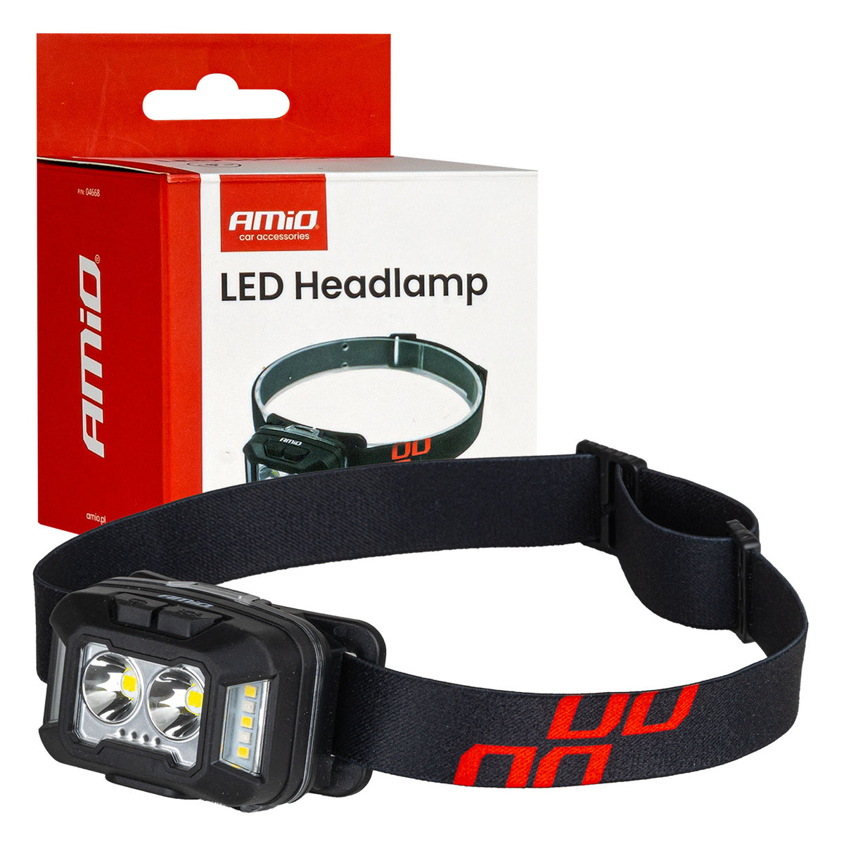 LED-otsalamppu 2xXPG+10SMD 1800mAh Super Bright (akulla)