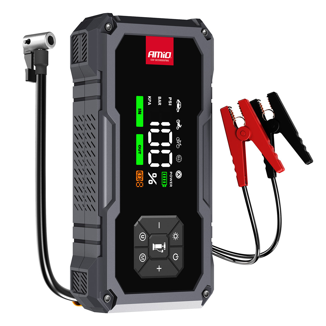 Starthilfe Power Pack 4in1 12V 7,2Ah 600A PRO AMIO-04674