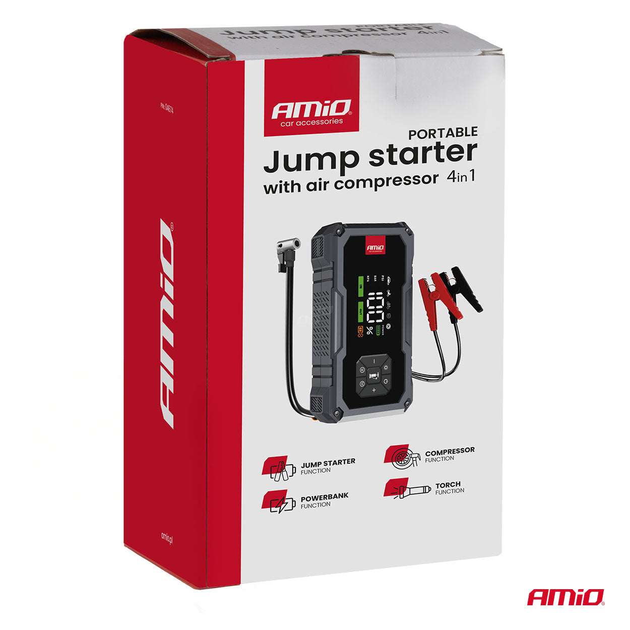 Starthilfe Power Pack 4in1 12V 7,2Ah 600A PRO AMIO-04674