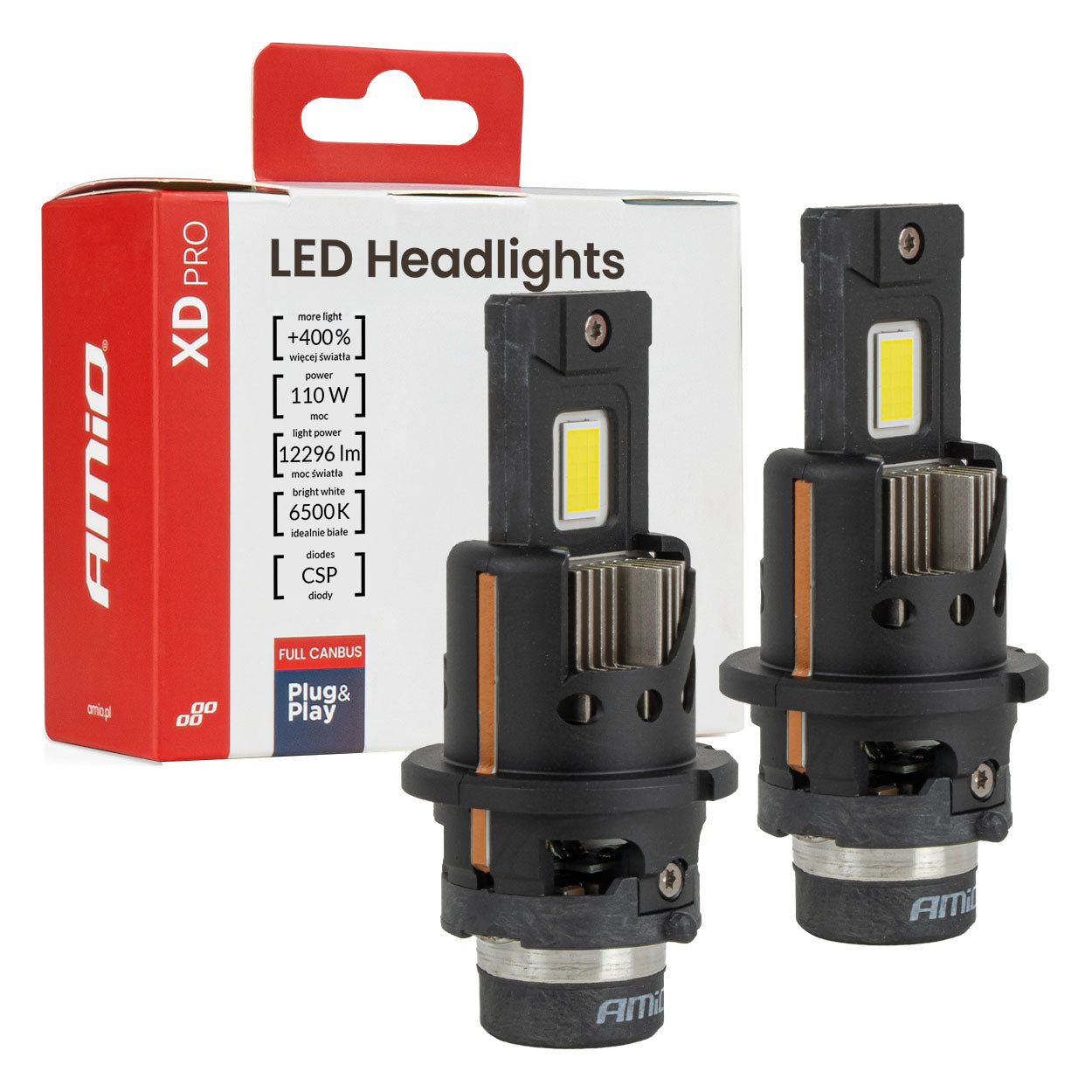 LED-ajovalot XD PRO D2S D2R FULL CANBUS AMIO-04680