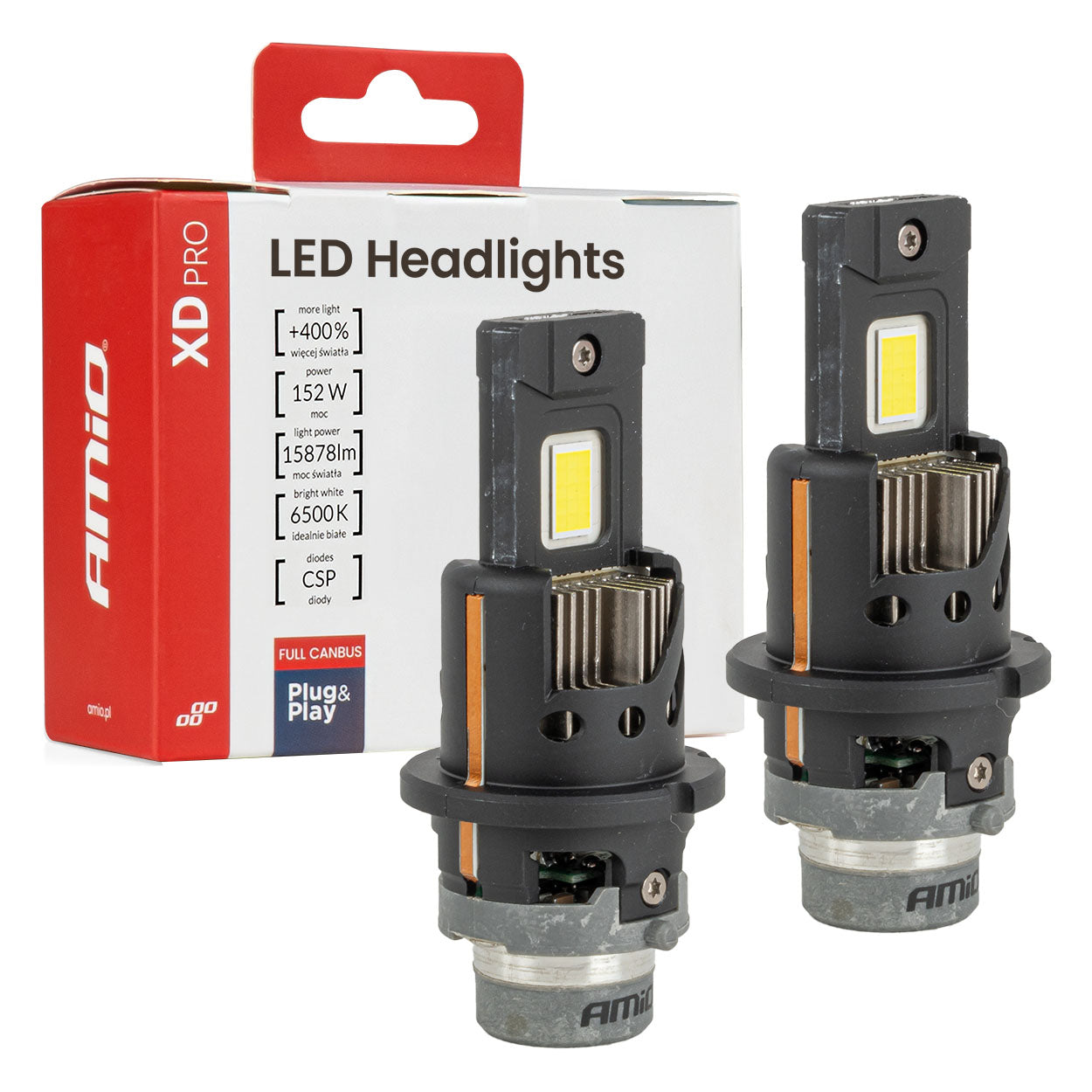 LED-ajovalot XD PRO D4S D4R FULL CANBUS AMIO-04682