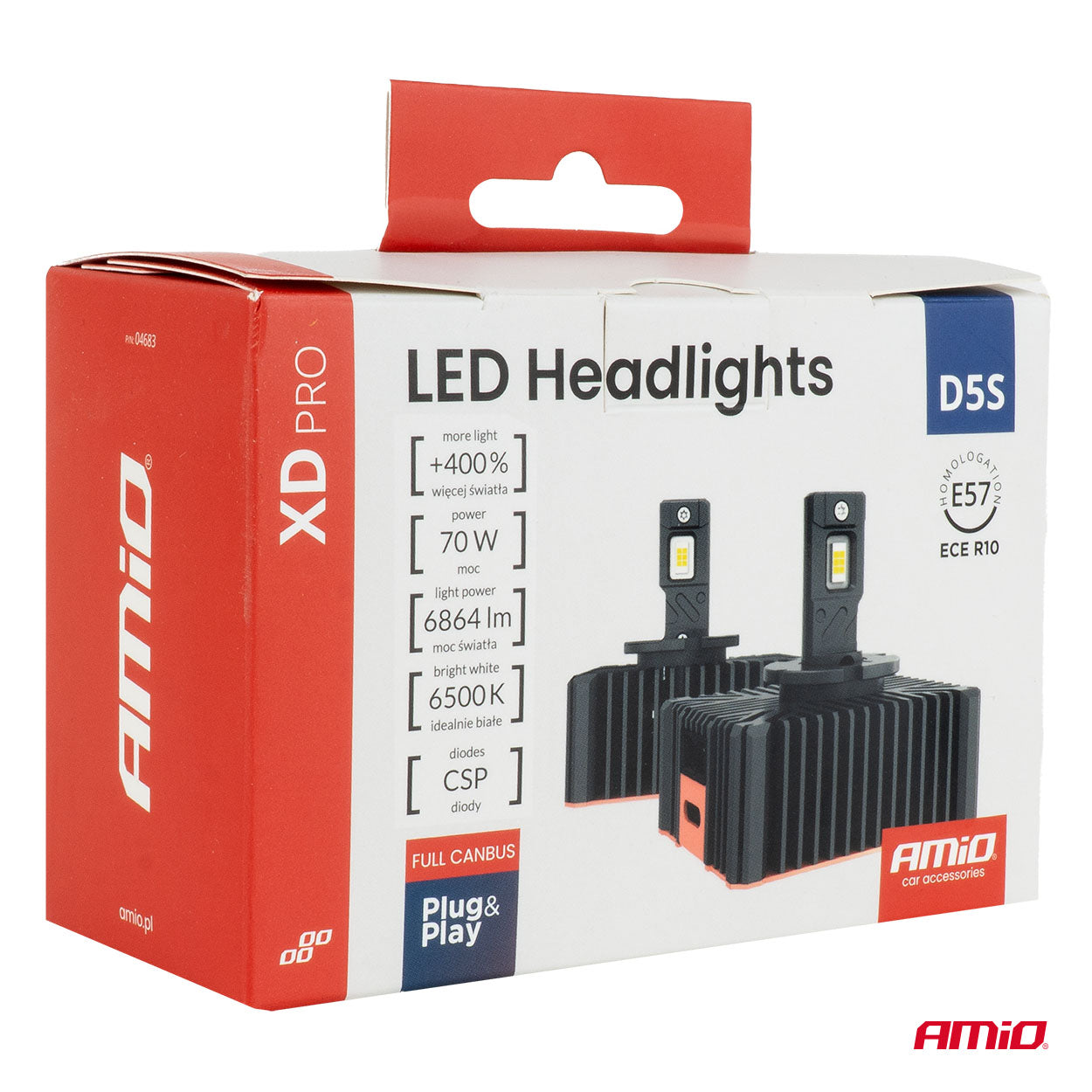 LED-ajovalot XD PRO D5S FULL CANBUS AMIO-04683