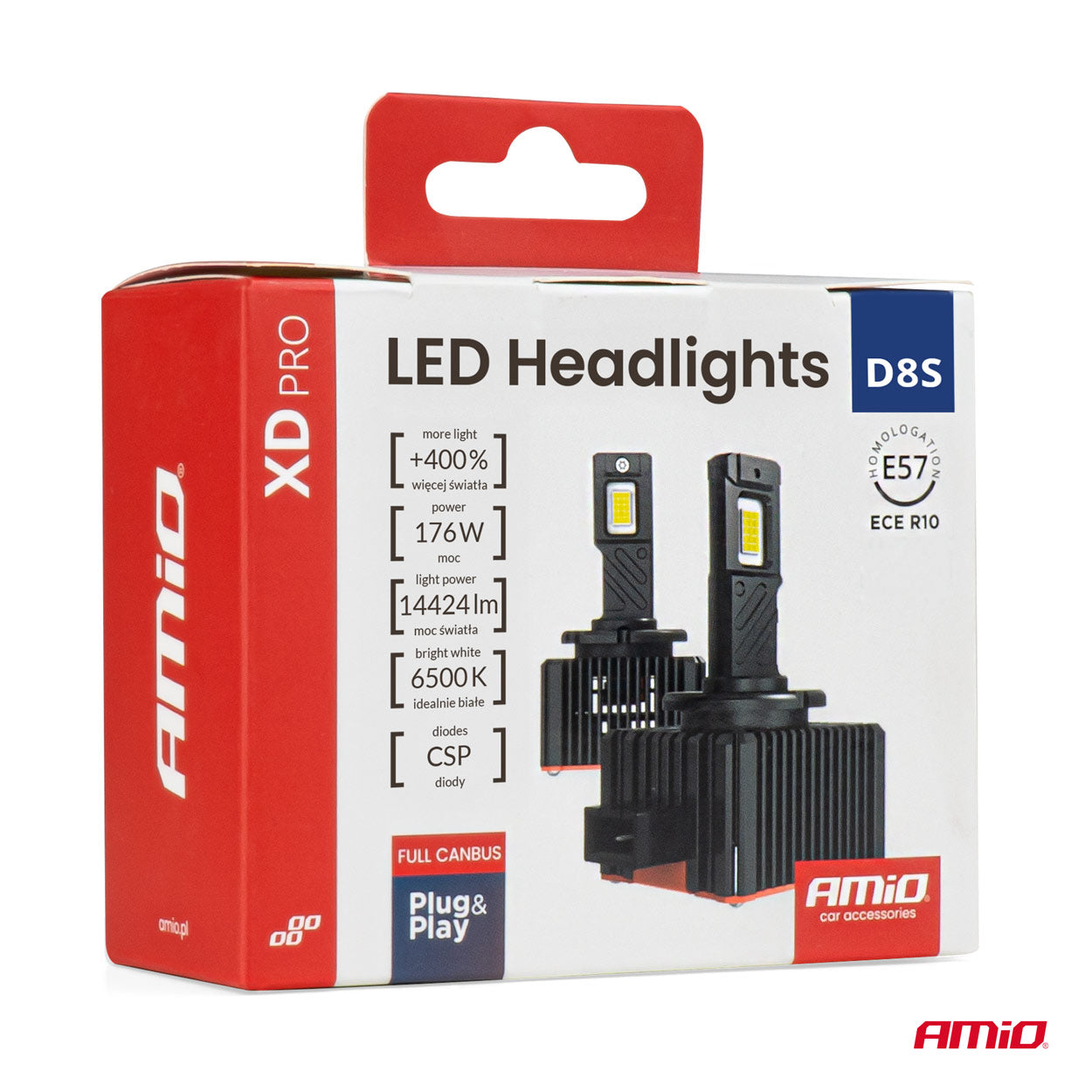 LED-ajovalot XD PRO D8S FULL CANBUS AMIO-04684