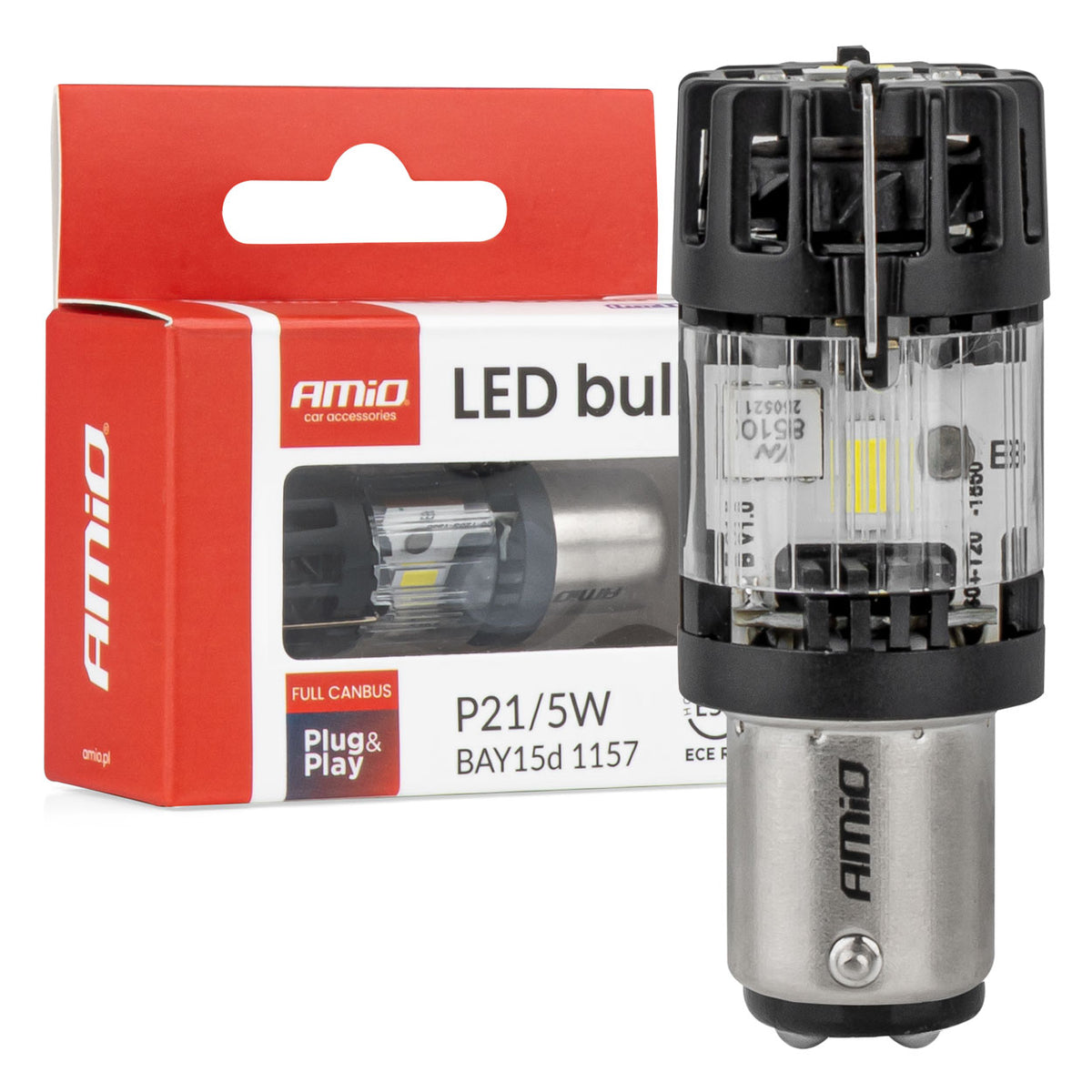 LED-polttimo LumiTec BAY15D P21/5W 12 V FULL CANBUS 1 kpl