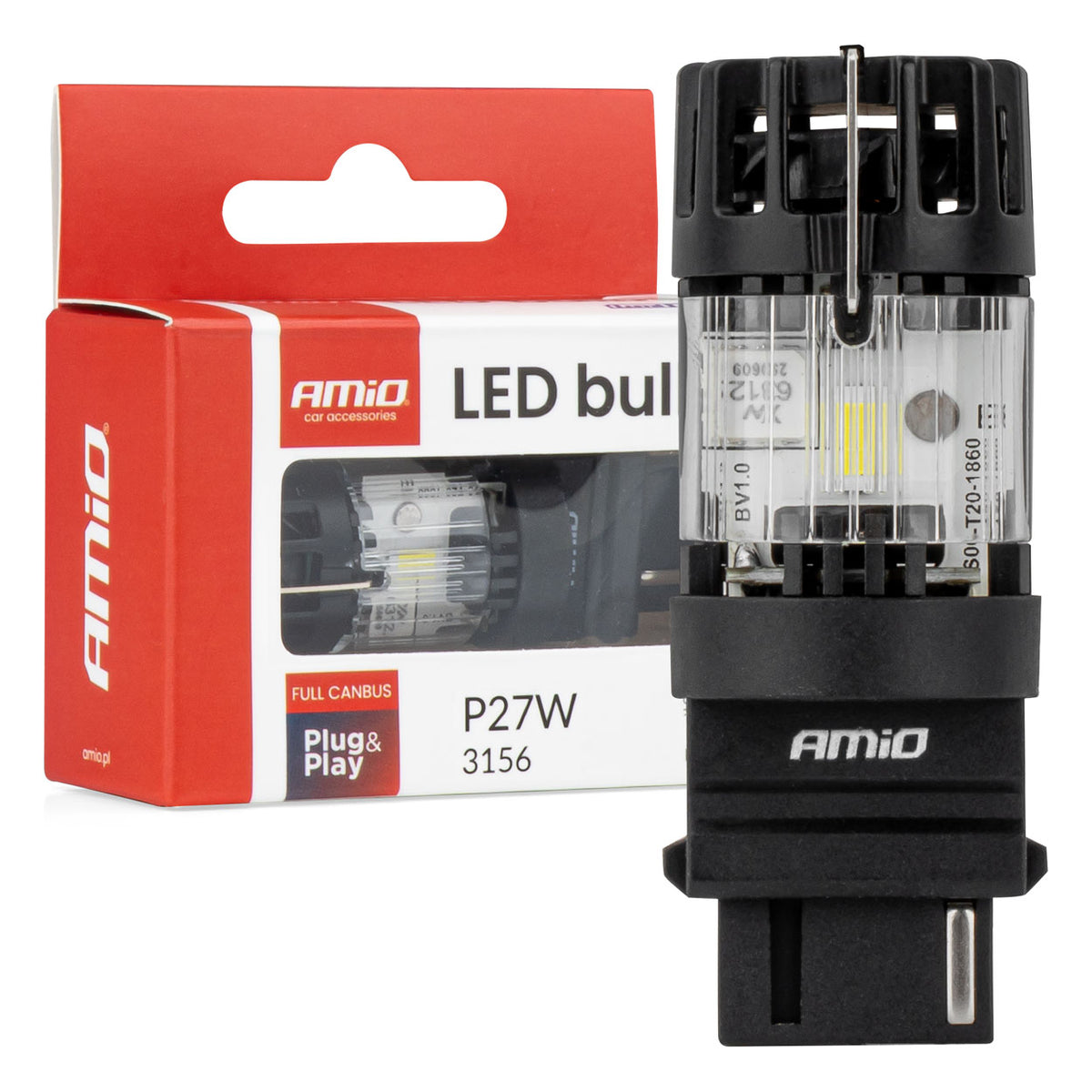 LED-polttimo LumiTec 3156 P27W 12 V FULL CANBUS 1 kpl