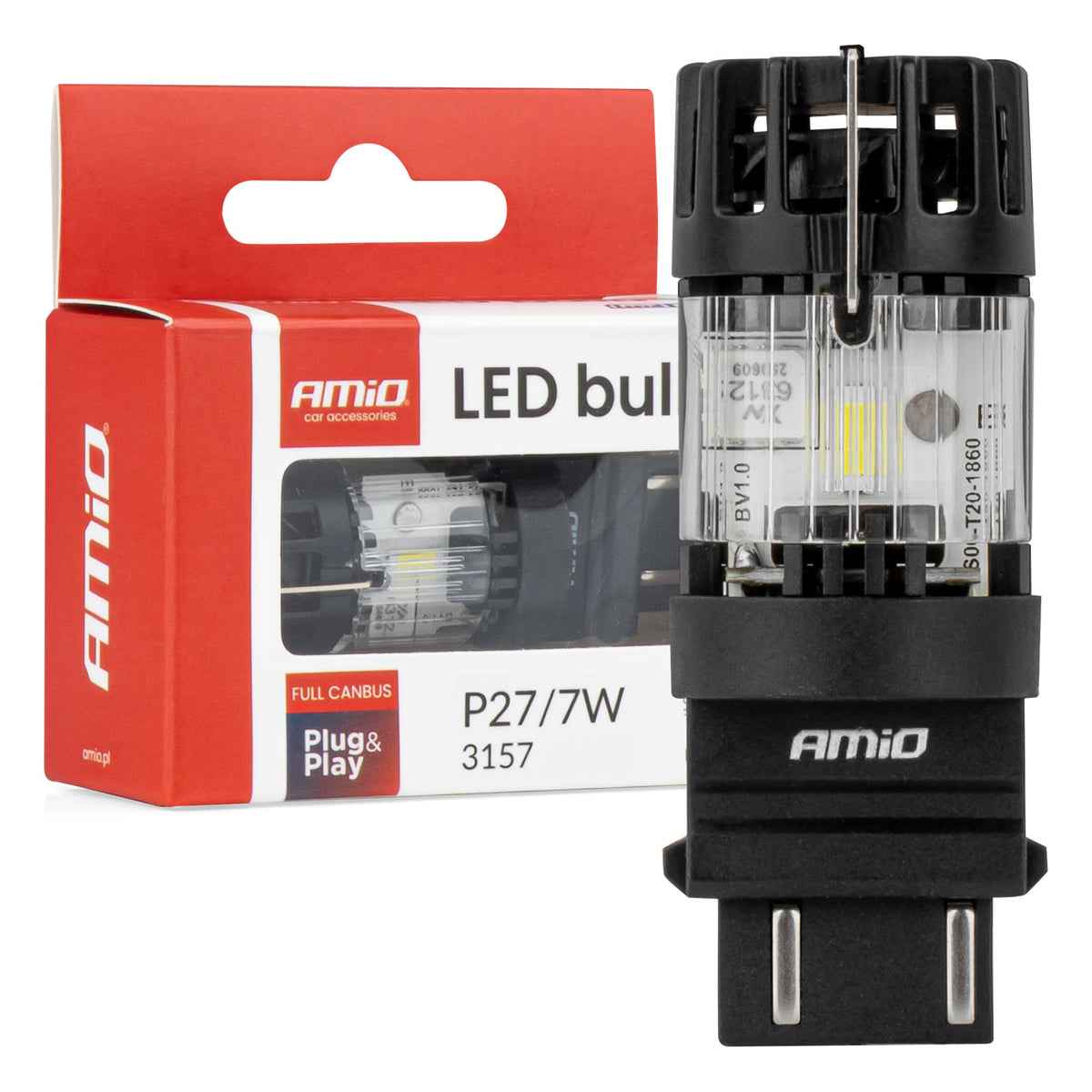 LED-polttimo LumiTec 3157 P27/7W 12 V FULL CANBUS 1 kpl