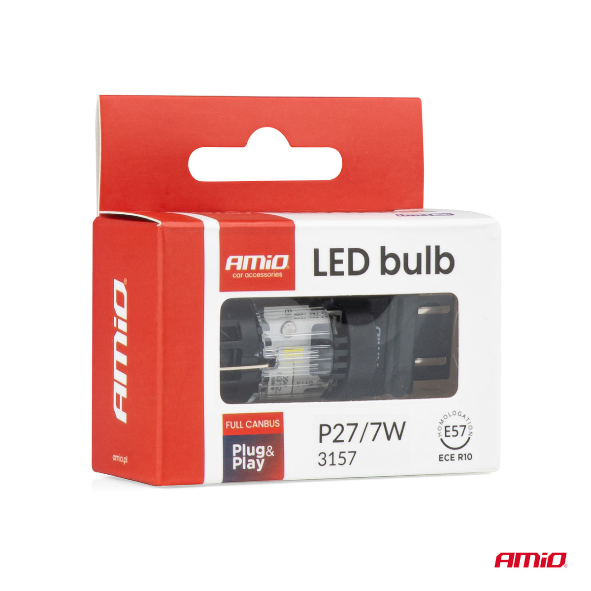 LED-polttimo LumiTec 3157 P27/7W 12 V FULL CANBUS 1 kpl
