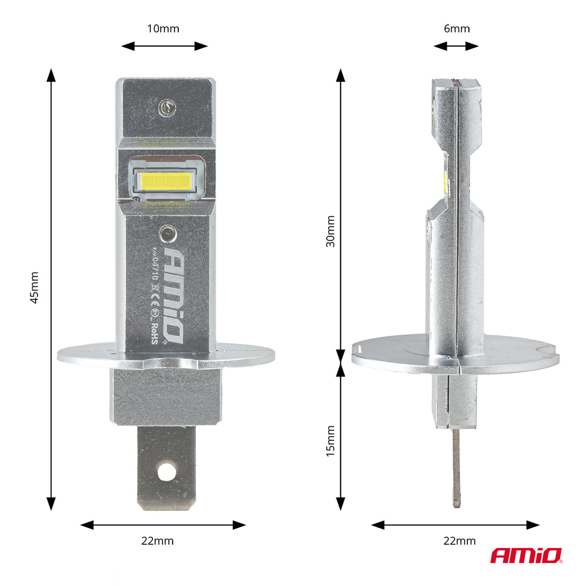 LED-ajovalot H25-sarja CANBUS H3 12V 20W
