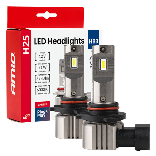 LED-ajovalot H25-sarja CANBUS HB3 9005 12V 31W