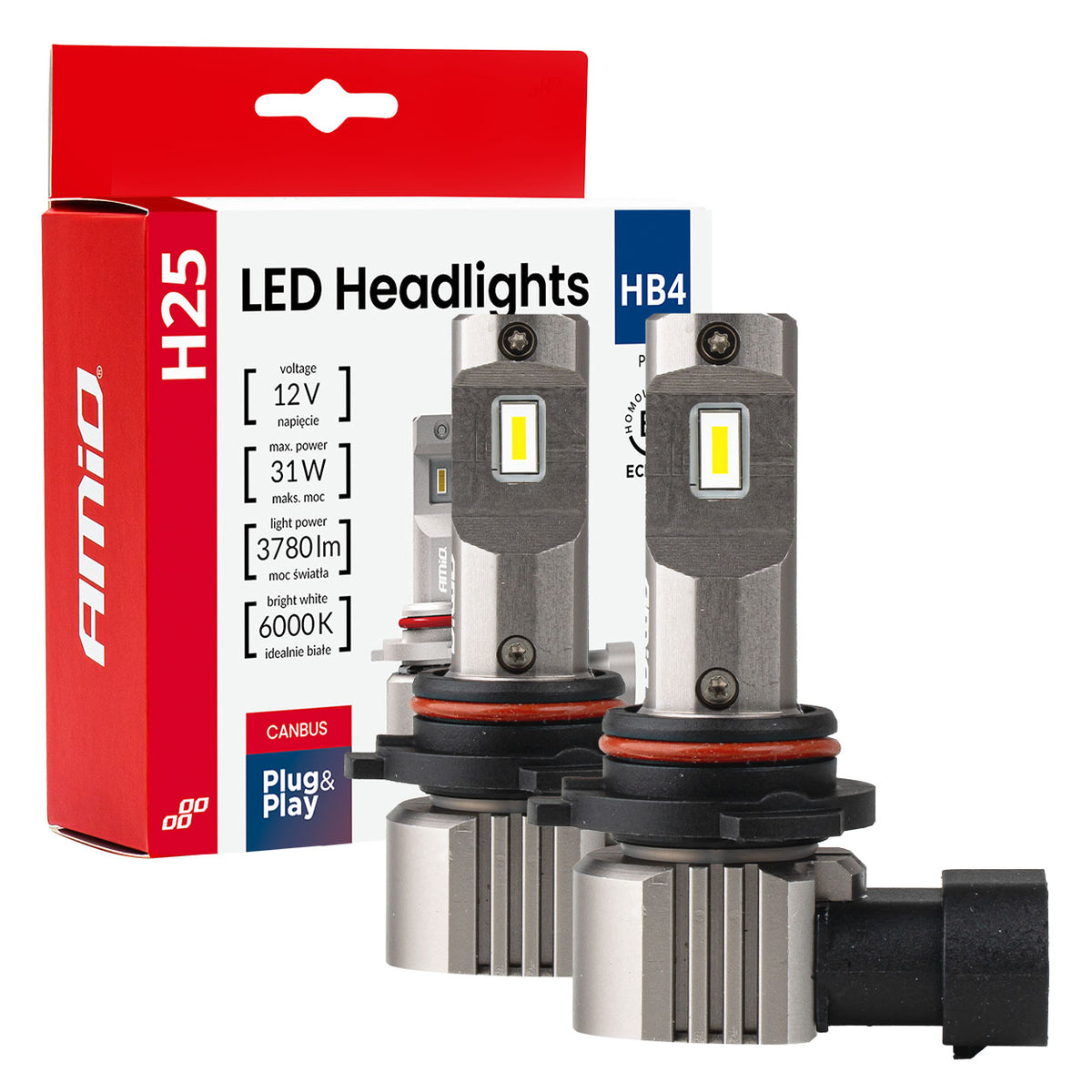 LED-ajovalot H25-sarja CANBUS HB4 9006 12V 31W