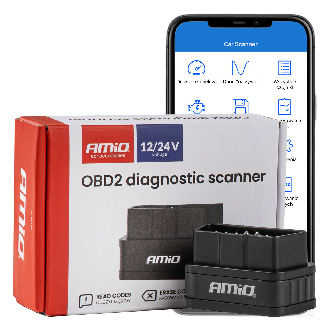 OBD2-diagnoosilaite AMIO-04731