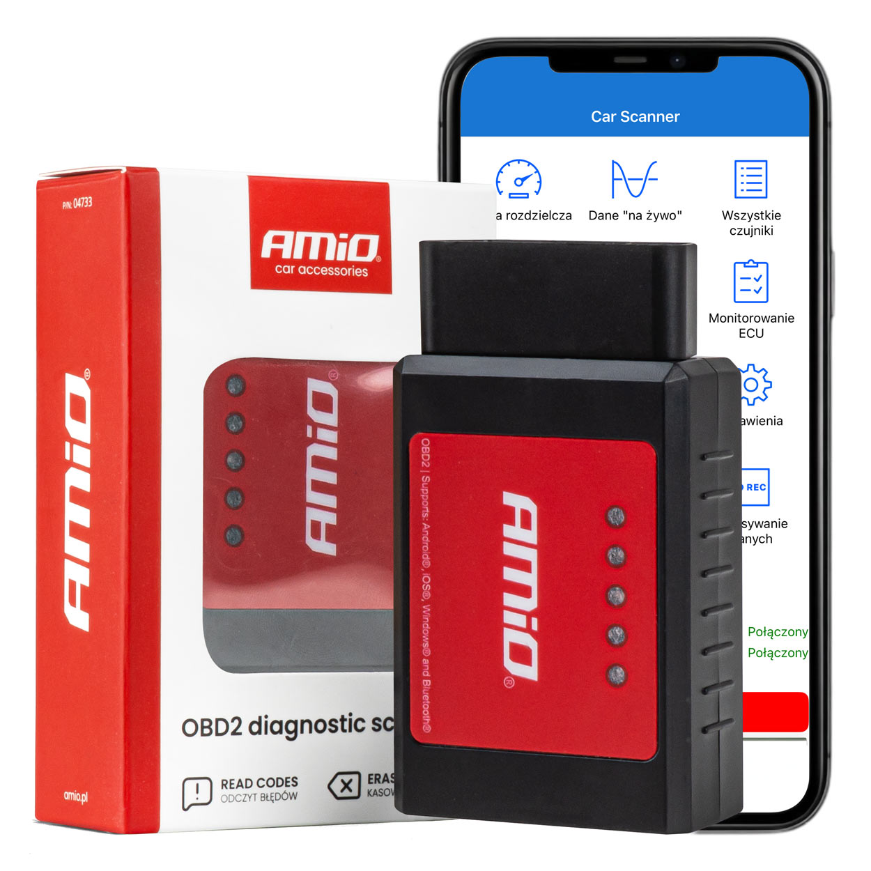 OBD2-diagnoosilaite AMIO-04733