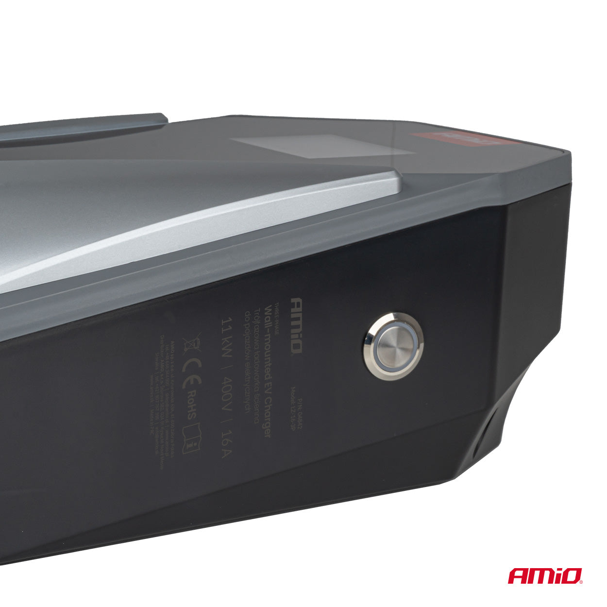 Kolmivaiheinen seinalla latausasema sähköajoneuvoille 11kW 16A 400V AMIO-04842