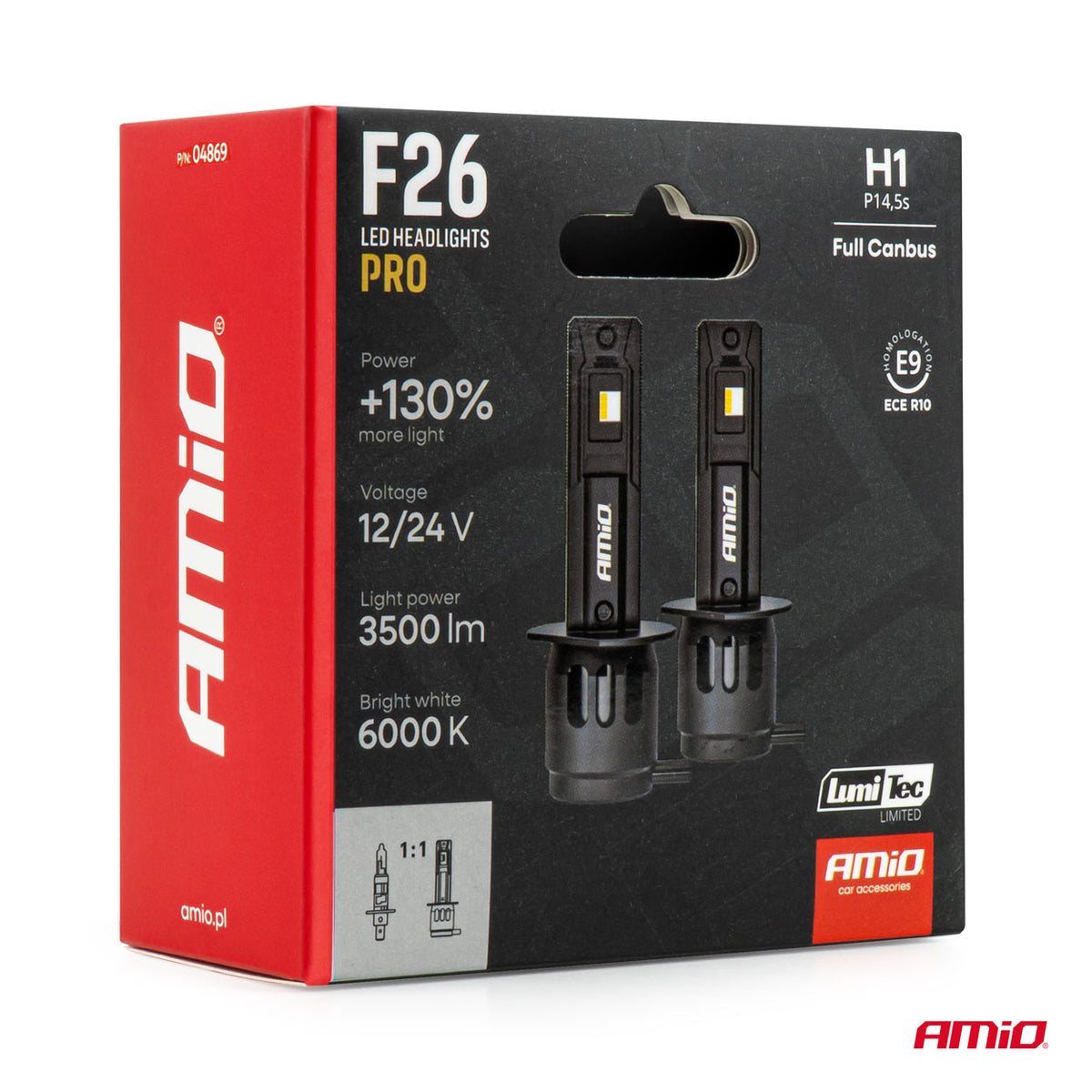 LED-ajovalot F26 PRO LumiTec LIMITED +130% DUO FULL CANBUS H1 12V 24V
