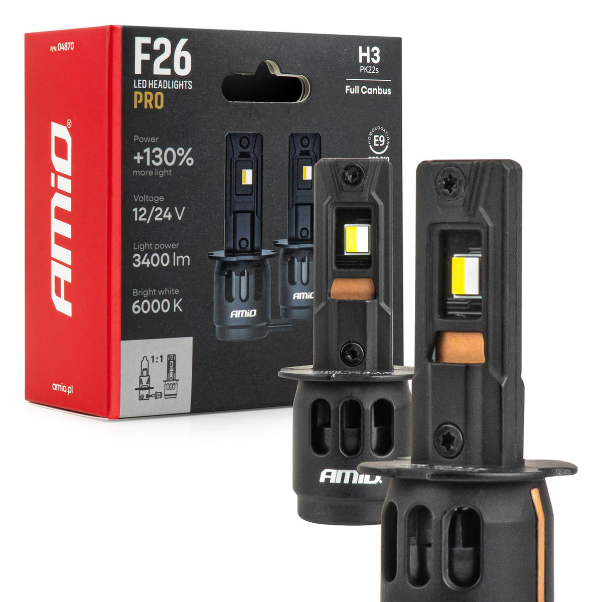 LED-ajovalot Sarja F26 PRO LumiTec LIMITED +130% DUO FULL CANBUS H3 12V 24V