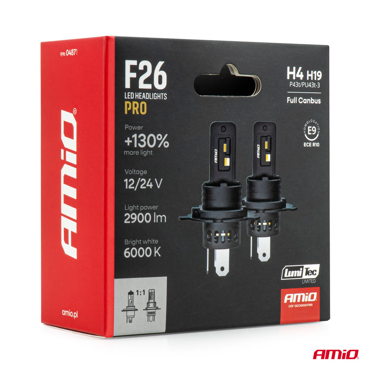 LED-ajovalot F26 PRO LumiTec LIMITED +130% DUO FULL CANBUS H4 H19 12V 24V