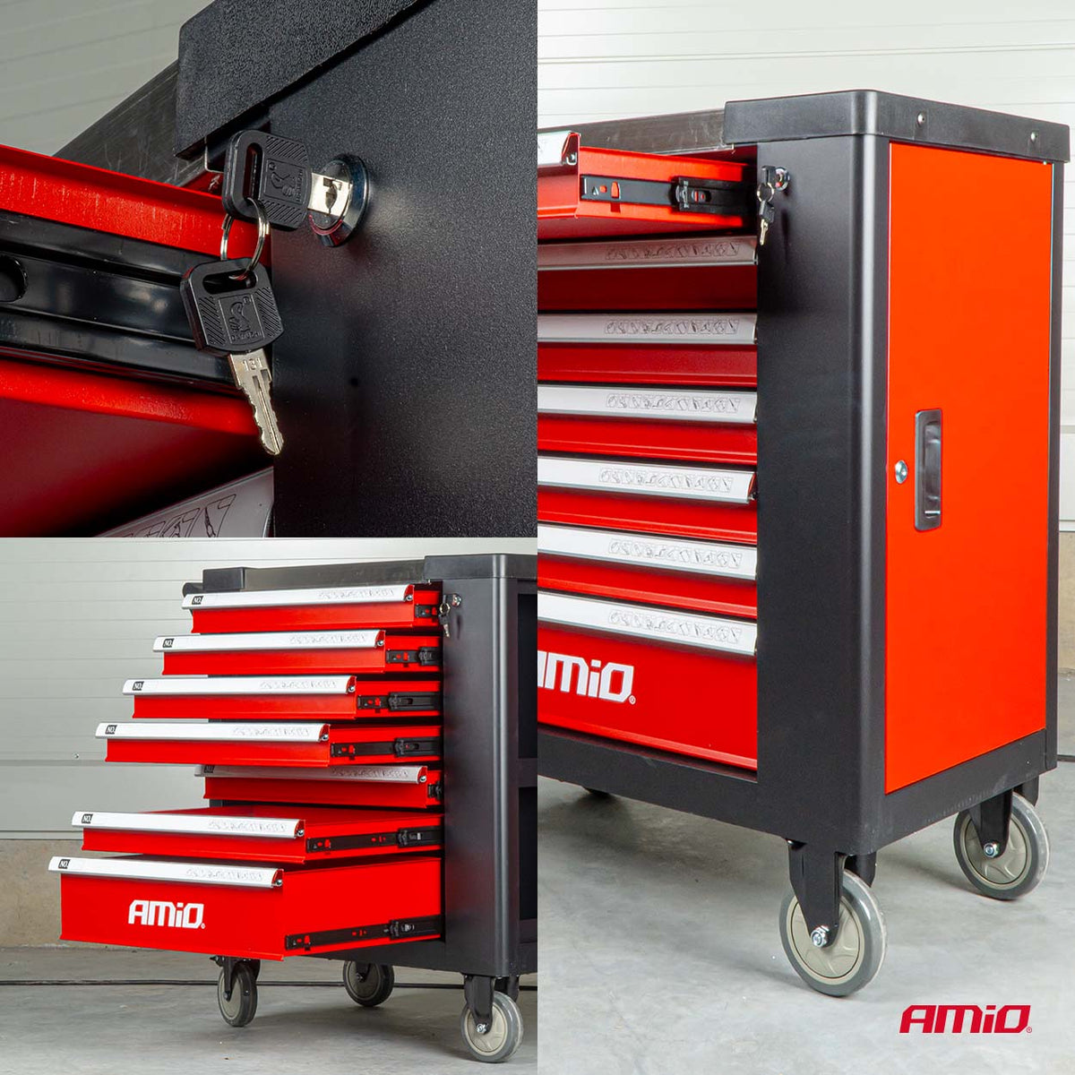 AMiO työkaluvaunu 840 × 460 × 870 mm – 04891