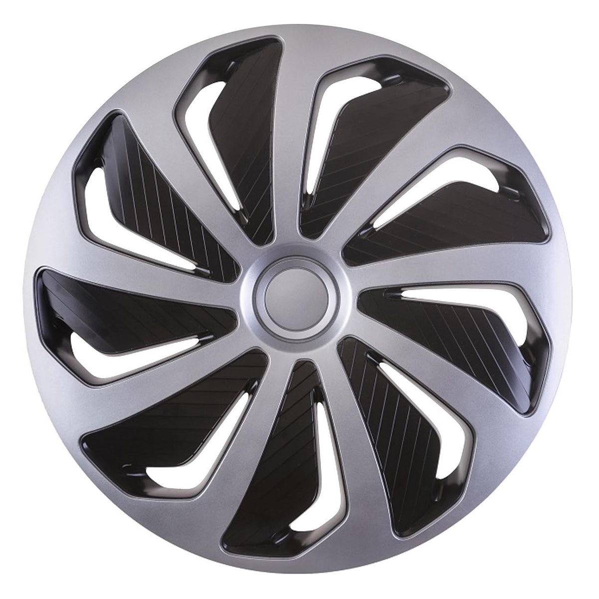 Pölykapseli Wind 15" hopea/musta