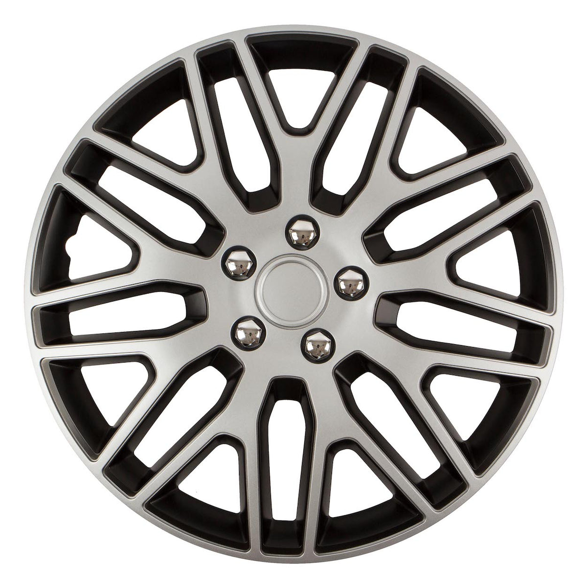 Pölykapseli DAKAR NC 16" hopea/musta kromipulteilla