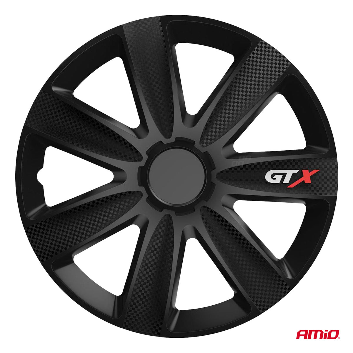 Autoon pölykapseli 4 kpl setti GTX musta carbon 15" COLOR BOX