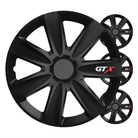 Autoon pölykapseli 4 kpl setti GTX musta carbon 16" COLOR BOX