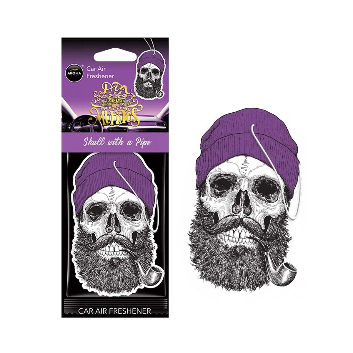 Auton ilmanraikastin AROMA CAR MUERTOS Skull with a Pipe Coral Stuff