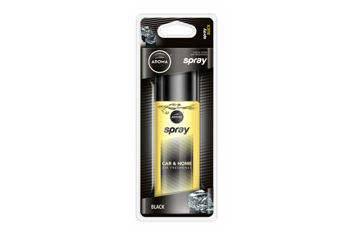 Auton ilmanraikastin AROMA SPRAY BLACK