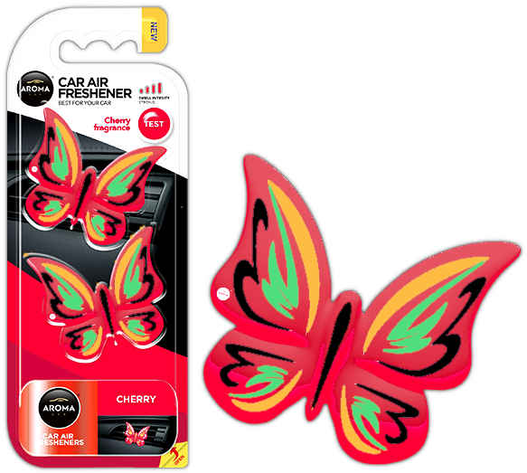 Auton ilmanraikastin AROMA FANCY SHAPES BUTTERFLY Cherry