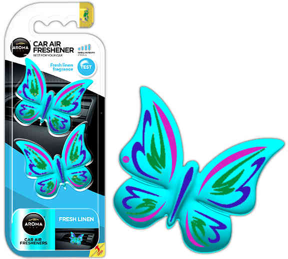 Auton ilmanraikastin AROMA FANCY SHAPES BUTTERFLY Fresh Linen