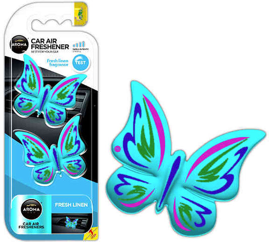 Auton ilmanraikastin AROMA FANCY SHAPES BUTTERFLY Fresh Linen