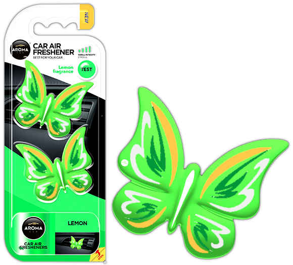 Auton ilmanraikastin AROMA FANCY SHAPES BUTTERFLY Lemon
