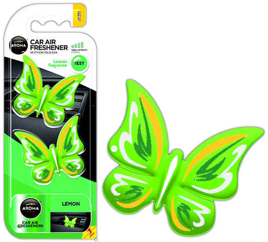 Auton ilmanraikastin AROMA FANCY SHAPES BUTTERFLY Lemon