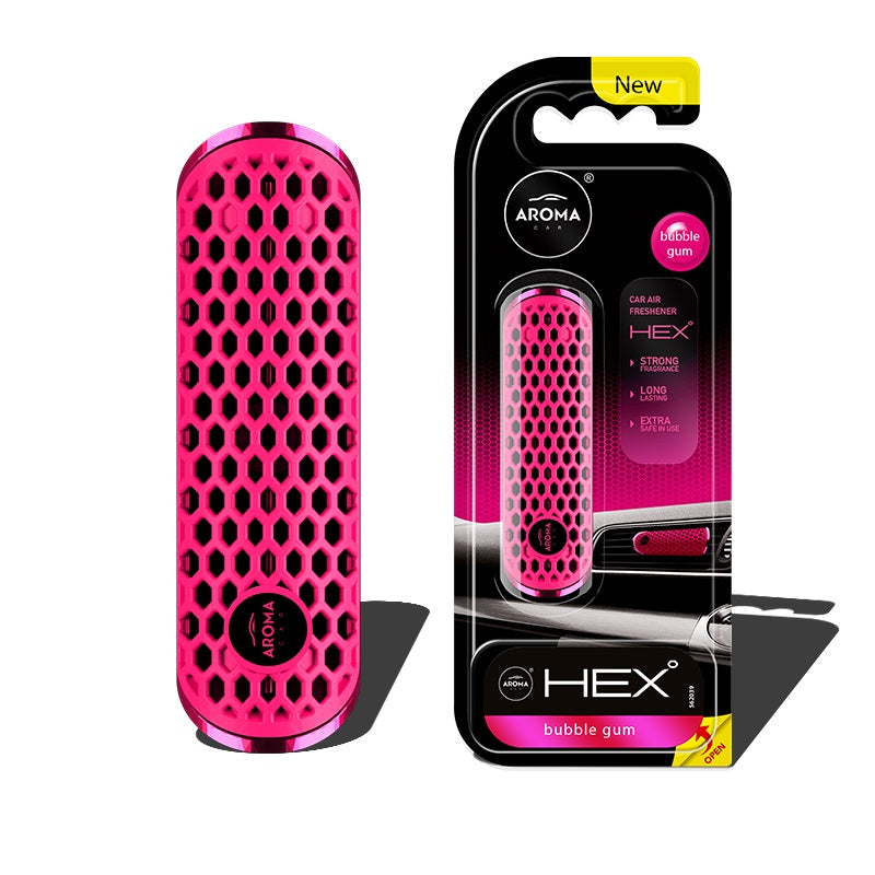 Auton ilmanraikastin AROMA FANCY SHAPES POLYMER HEX Bubble Gum