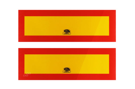 Perävaunun varoitustaulu TI-P2/LAV 100x300 mm 101-04 W-92 (2 kpl)