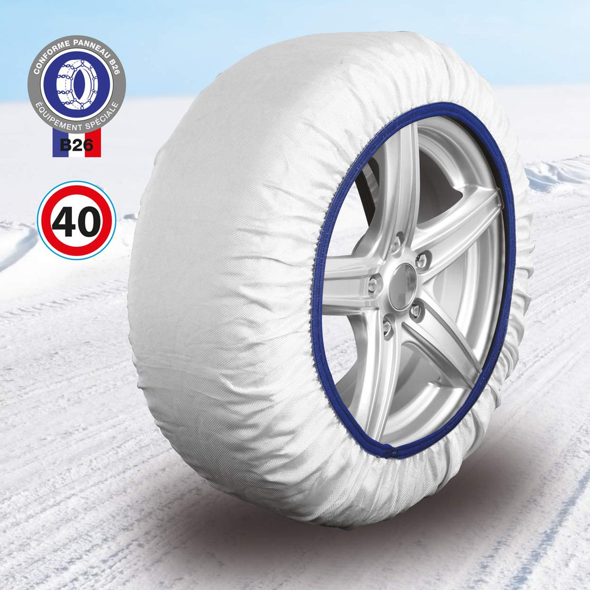 Tekstiililumiketjut Isse Easysock XL 2 kpl