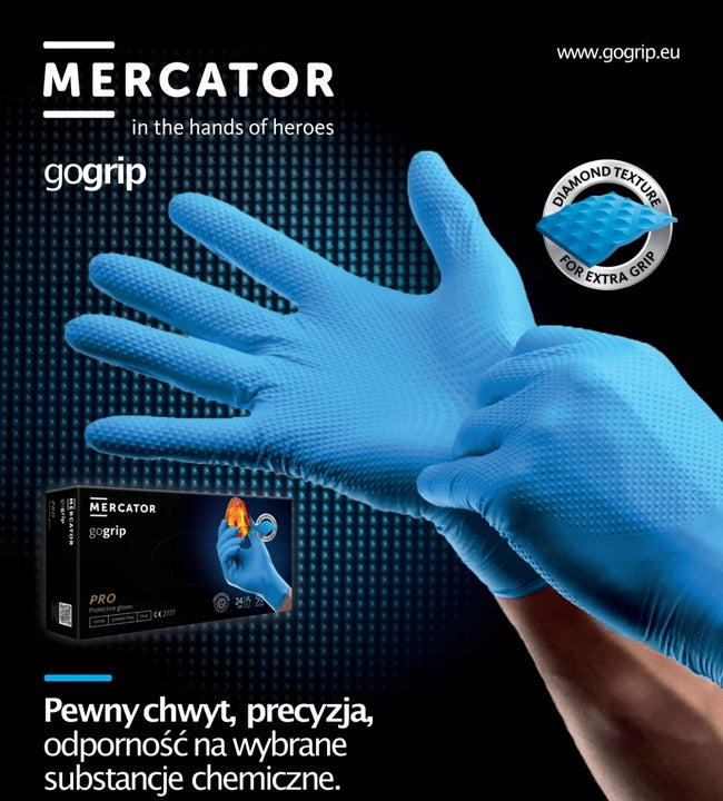 Nitriilihanskat GoGrip musta koko XXL, 50 kpl