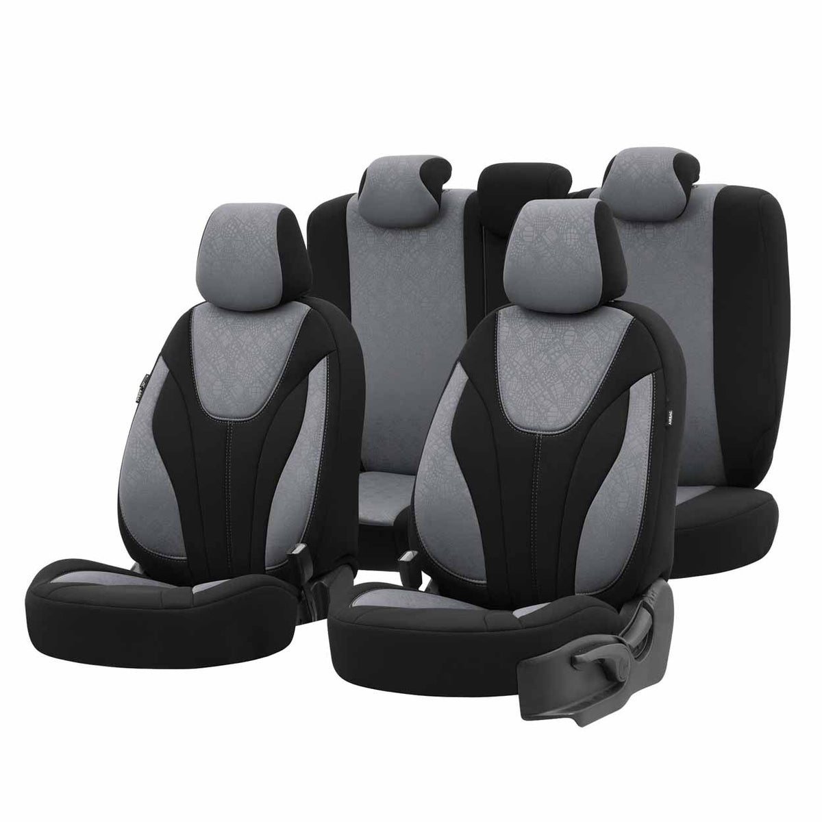 Istuinsuojasarja OTOM RUBY 1202 harmaa/musta 3-vetoketju