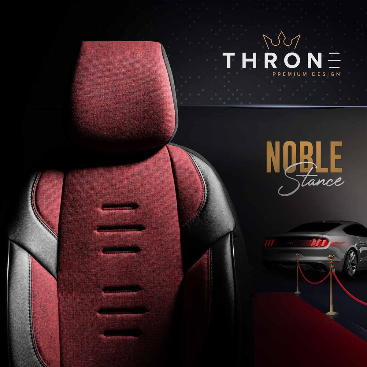 Istuinsuojasarja OTOM THRONE 103 RED 3-ZIP