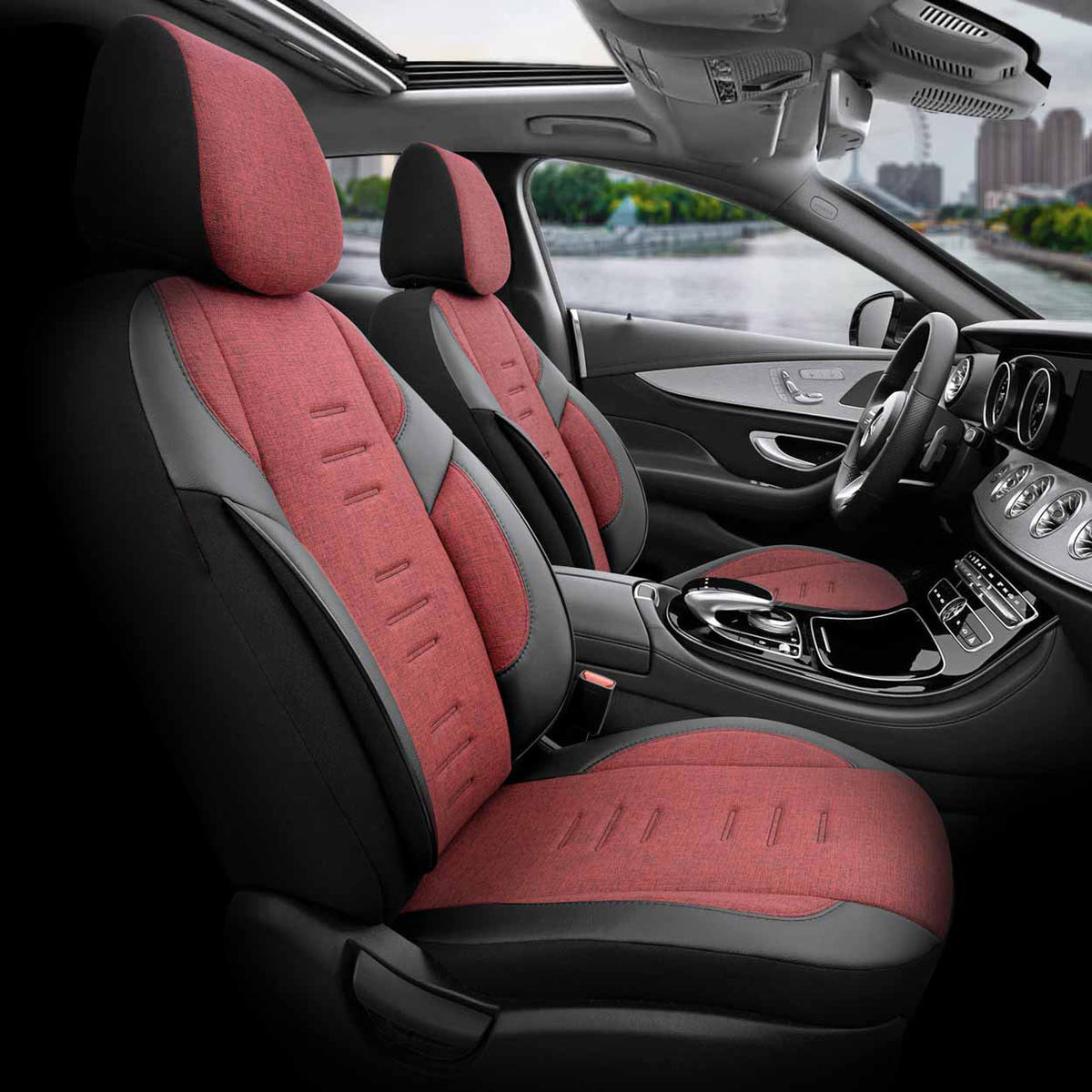 Istuinsuojasarja OTOM THRONE 103 RED 3-ZIP