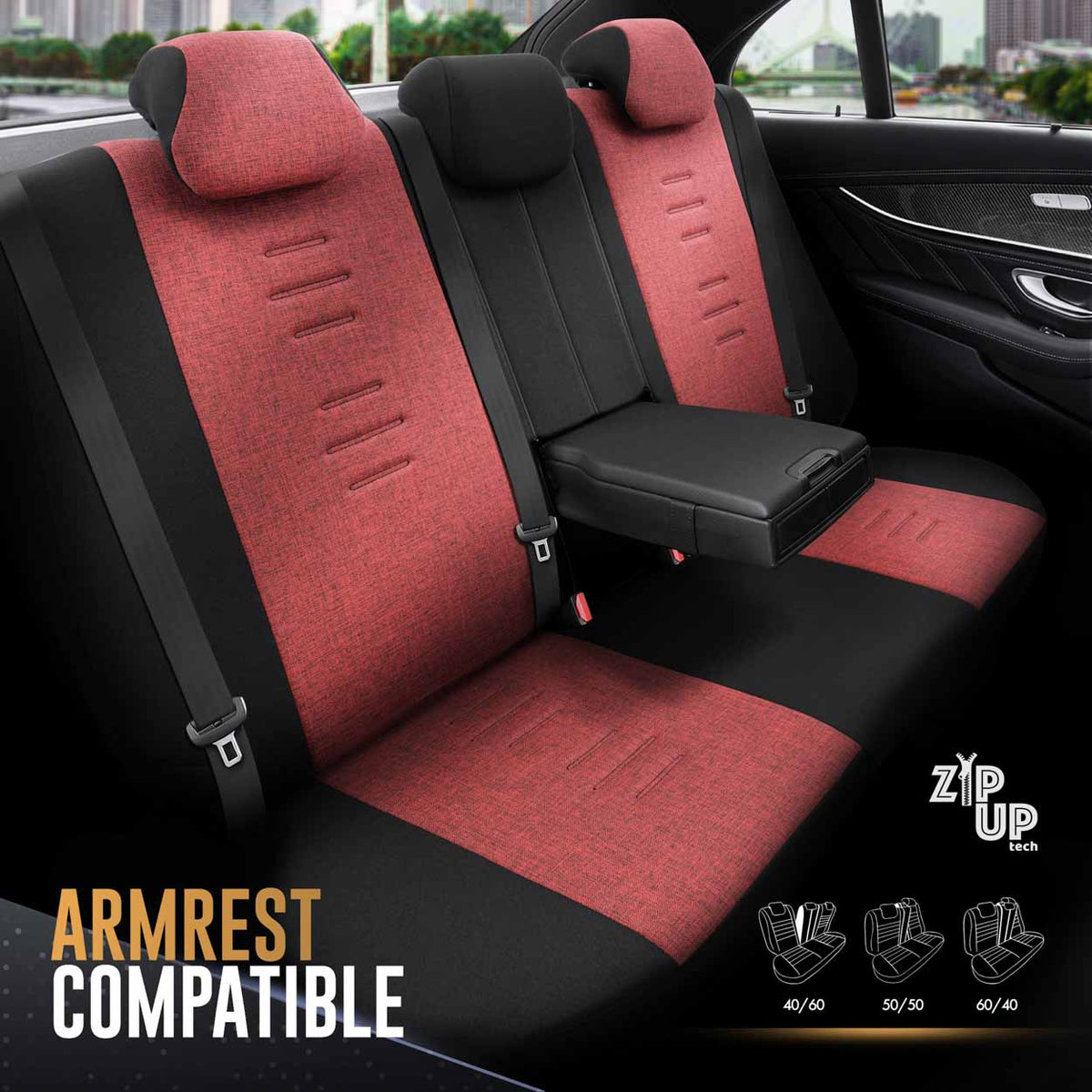 Istuinsuojasarja OTOM THRONE 103 RED 3-ZIP