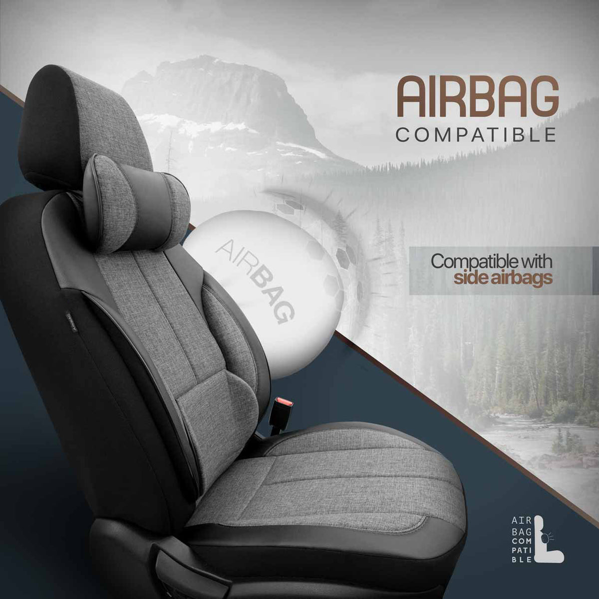 Istuinsuojasarja OTOM VOYAGER 102 SMOKED 3-ZIP