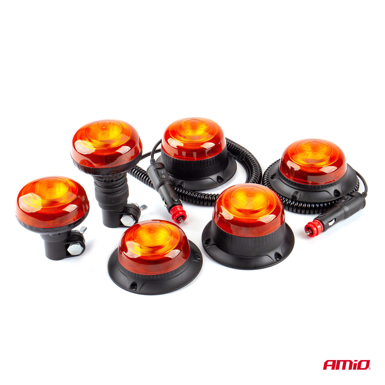 LED-varoitusvalo 18 LED-magneetti R65 R10 12V 24V W21ml AMIO-02924